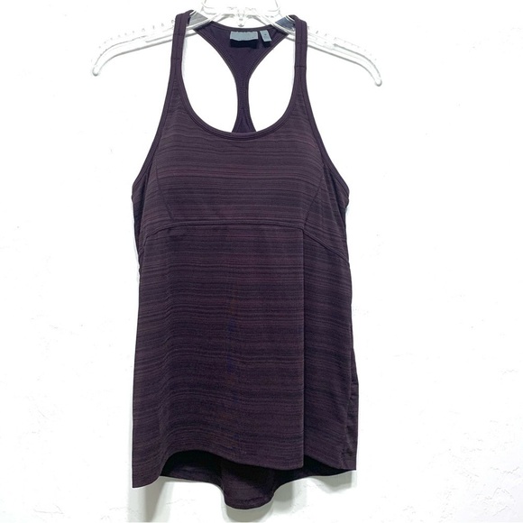 Athleta Swift Reach & Restore Tank Top Purple Scoop Neck Shelf Bra size Medium - Picture 2 of 9